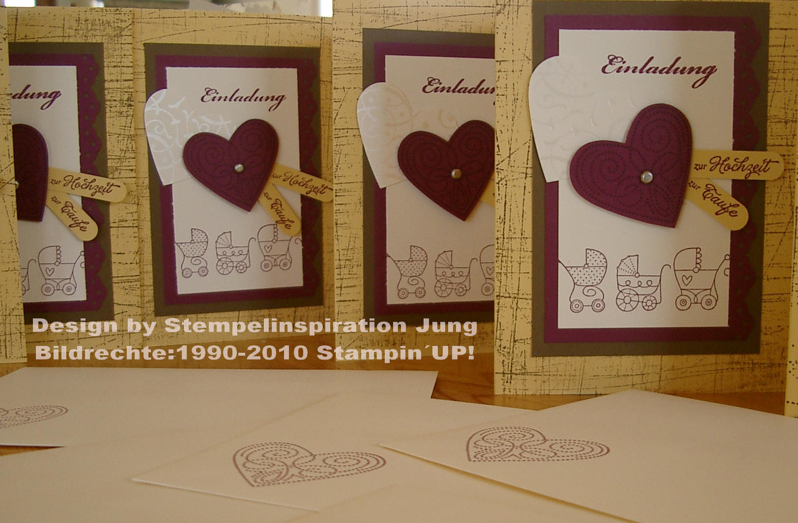 Einladungskarten Hochzeit Gestalten
 Einladungskarten Stempel Inspiration Jung