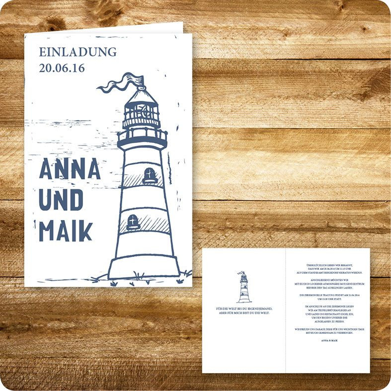 Einladungskarten Hochzeit Maritim
 Einladungskarte maritim Hamburg Einladung für Hochzeit
