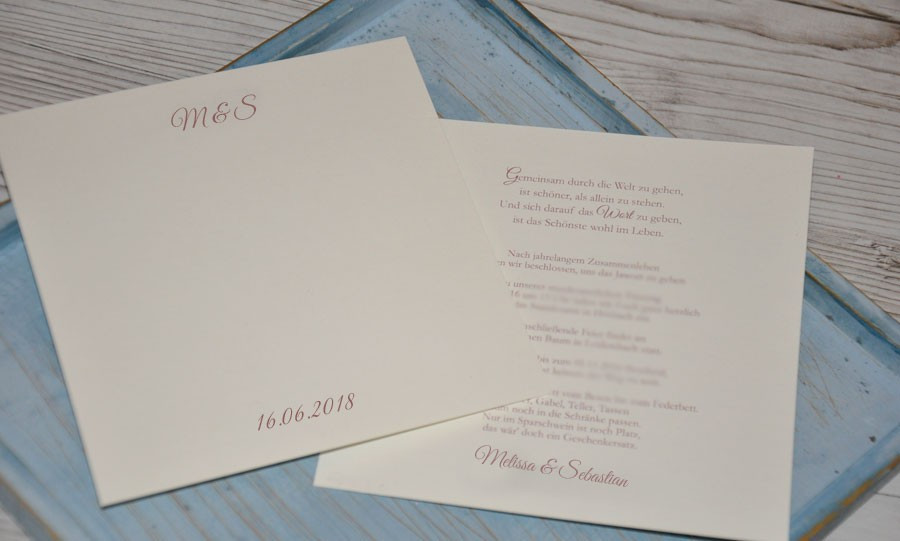 Einladungskarten Hochzeit Maritim
 Einladungskarten Hochzeit Spitze "Maritim"