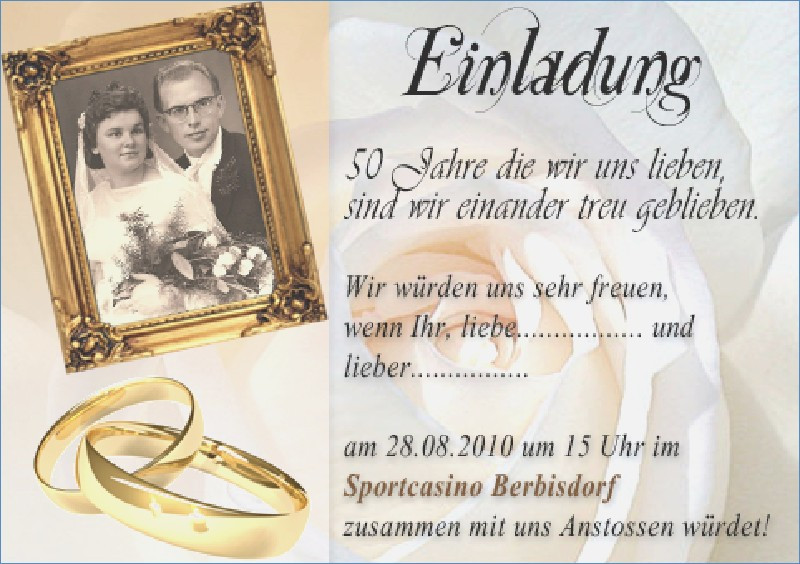 Einladungskarten Hochzeit Sprüche
 Spruche Zur Goldenen Hochzeit Einladung – travelslow