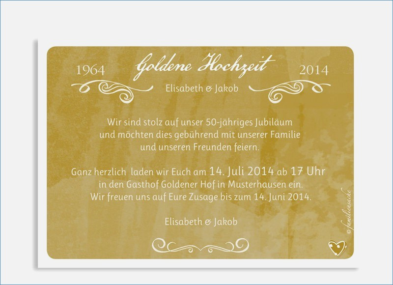 Einladungstexte Zur Goldenen Hochzeit
 Text Einladung Goldene Hochzeit Kostenlos – travelslow