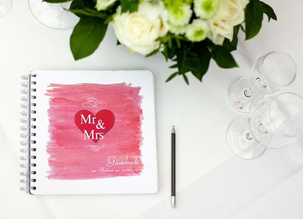 Einleitung Gästebuch Hochzeit
 Gästebuch zur Hochzeit Magazin von myprintcard