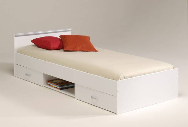 Einzelbett Weiß
 Stauraum Einzelbett weiß Schlafzimmer Funktionsbetten