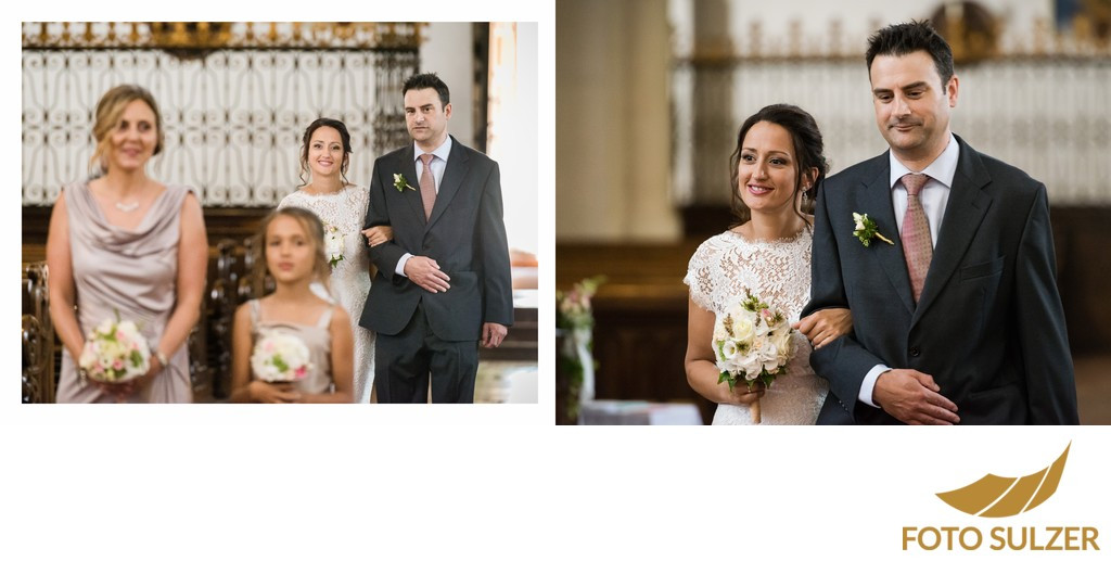 Einzug Hochzeit
 Hochzeit St Zeno Kirche Bad Reichenhall Einzug der Braut