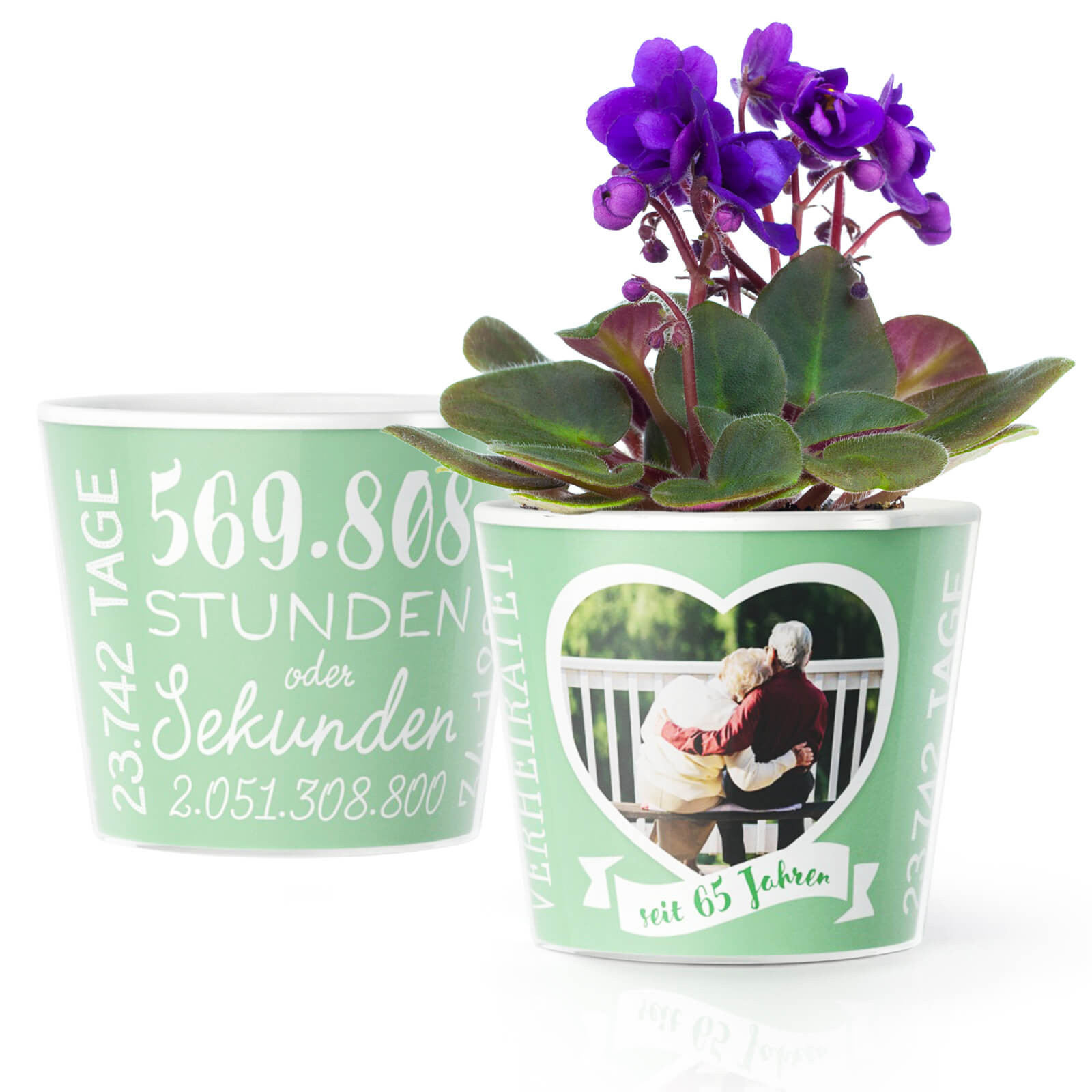 Eiserne Hochzeit Deko
 65 Hochzeitstag Eiserne Hochzeit – Blumentopf von MyFacepot