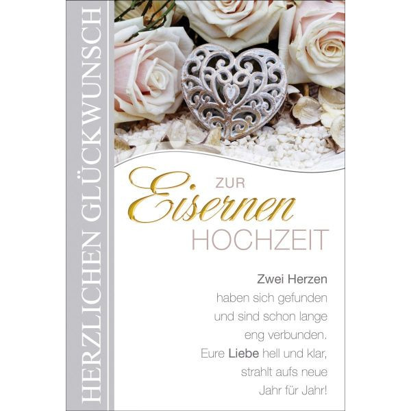Eiserne Hochzeit Karten
 HEAD Eiserne Hochzeit Karte inkl Umschlag