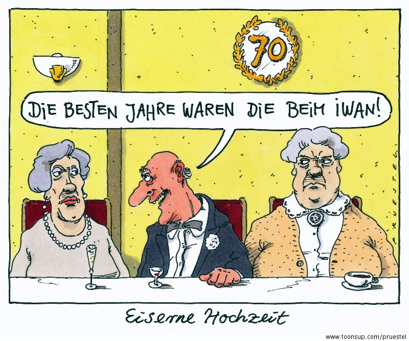 Eiserne Hochzeit Kranz
 Cartoon eiserne hochzeit