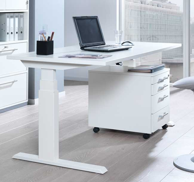 Elektrisch Höhenverstellbarer Schreibtisch
 Wellemöbel Up&Down3 elektrisch höhenverstellbarer