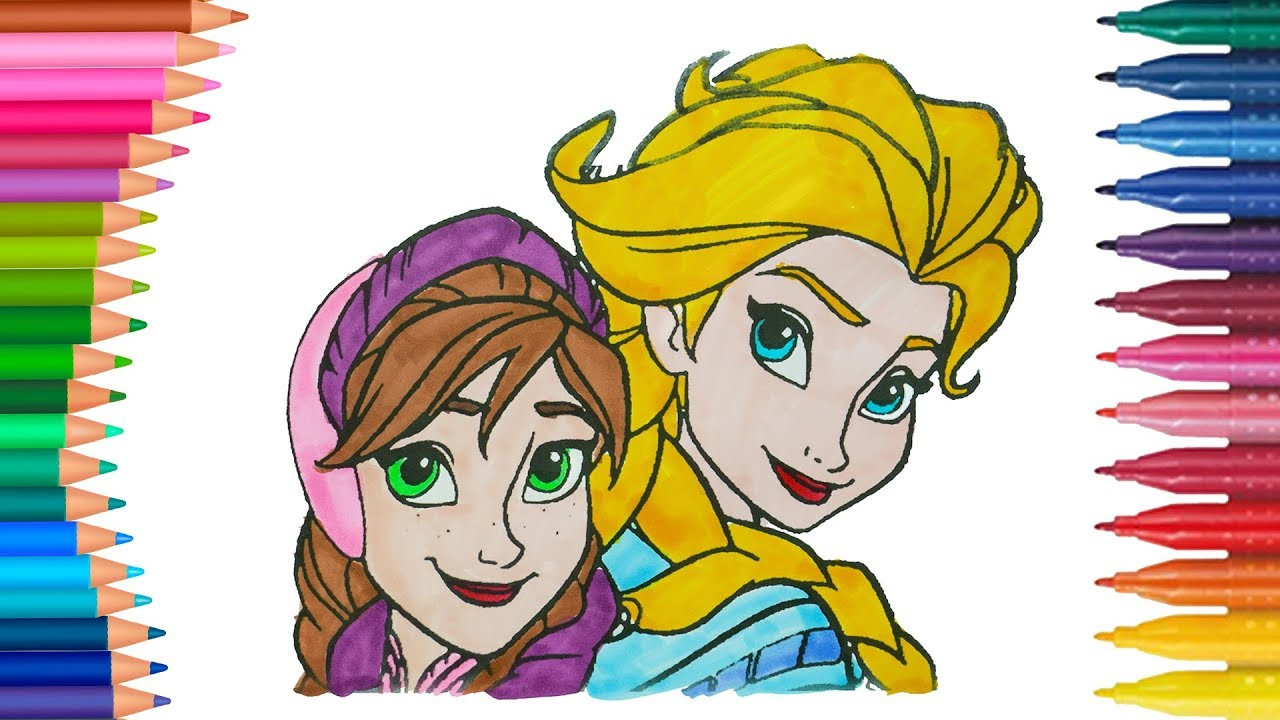 Elsa Und Anna Ausmalbilder
 Elsa und Anna Die Eiskönigin Deutsch Ausmalbilder Färbung