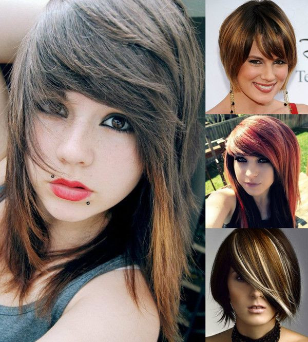 Emo Haarschnitt
 Emo Frisuren braune Haare Highlights Scene hair