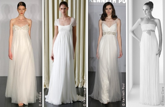 Empire Hochzeitskleid
 Wahl des Brautkleides Das Empirekleid Die Silhouetten