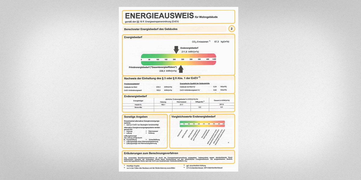 Energieausweis Haus
 Energie­ausweis beim Umzug Heizkosten besser abschätzen