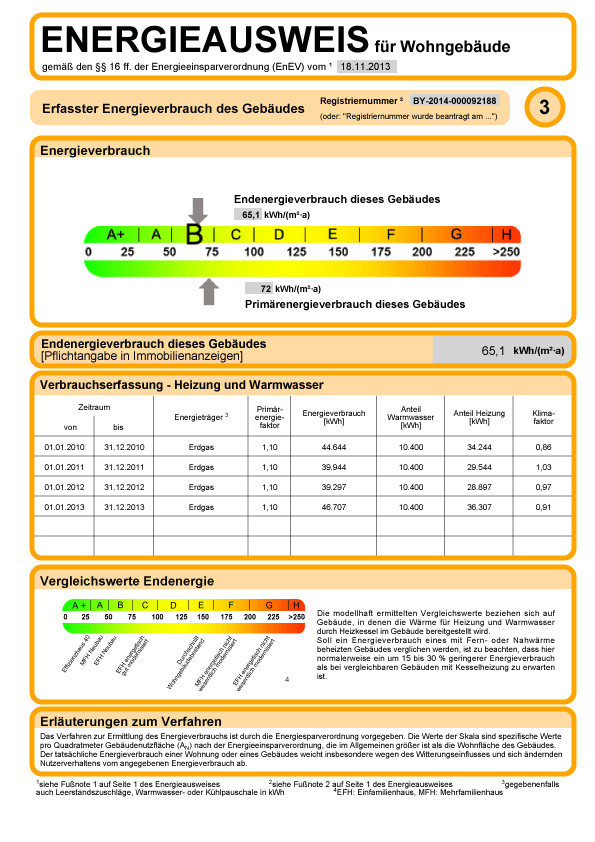 Energieausweis Haus
 Welches Gebäude Immobilie Haus braucht ab wann den