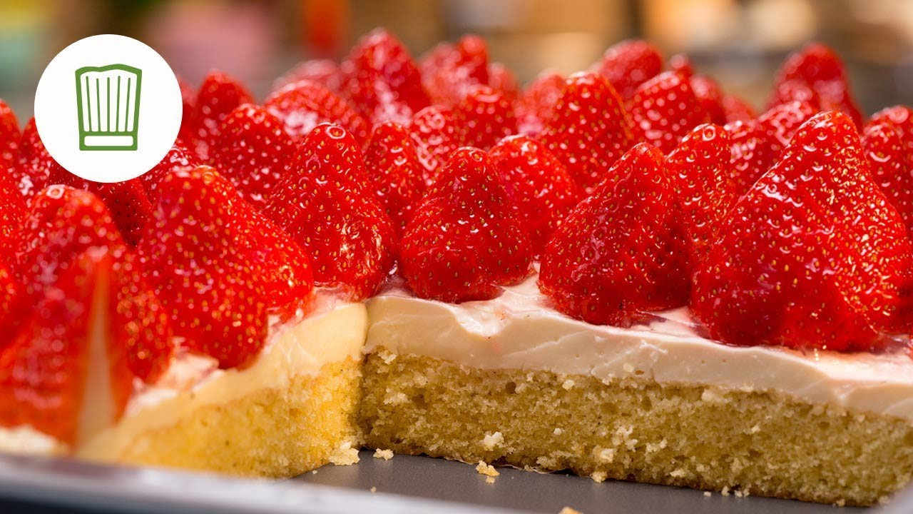 Erdbeer Kuchen
 Erdbeerkuchen mit Vanillecreme vom Blech