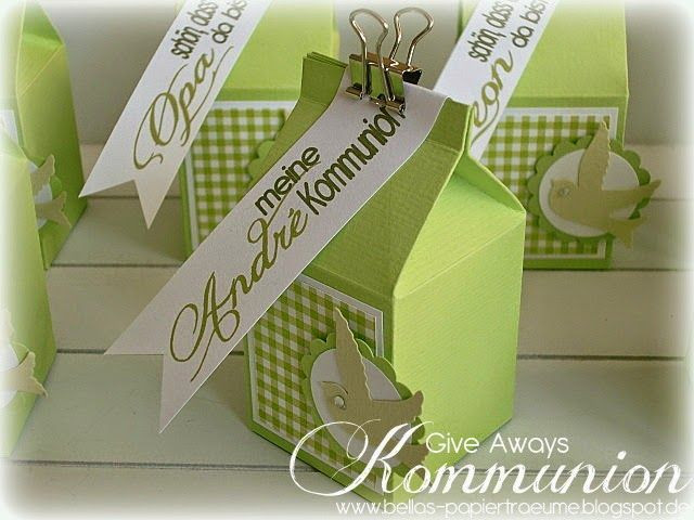 Erstkommunion Geschenke
 Kommunion Give Aways Milk carton