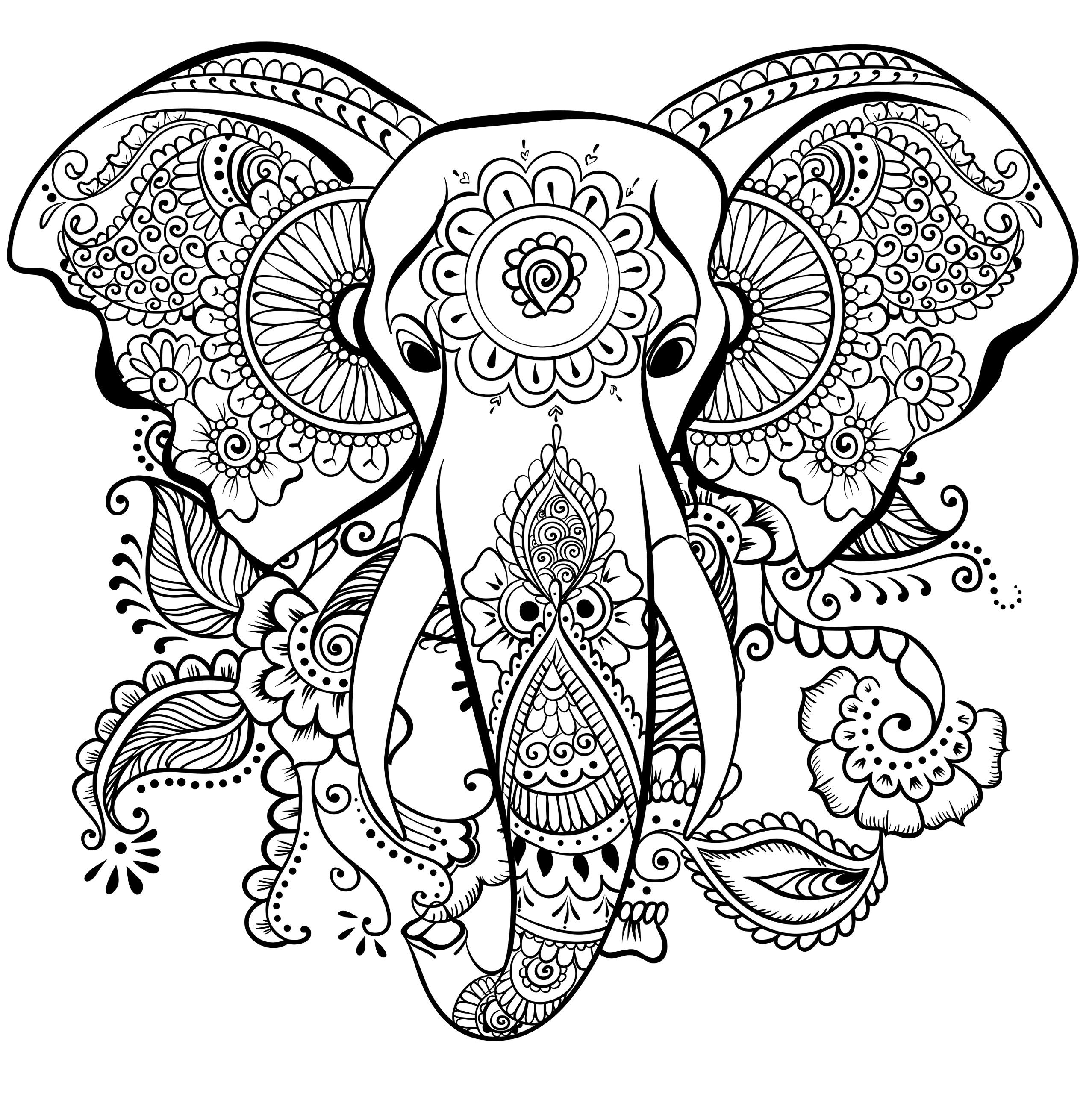 Erwachsene Ausmalbilder
 Elefant Ausmalbild Erwachsene Mandalas