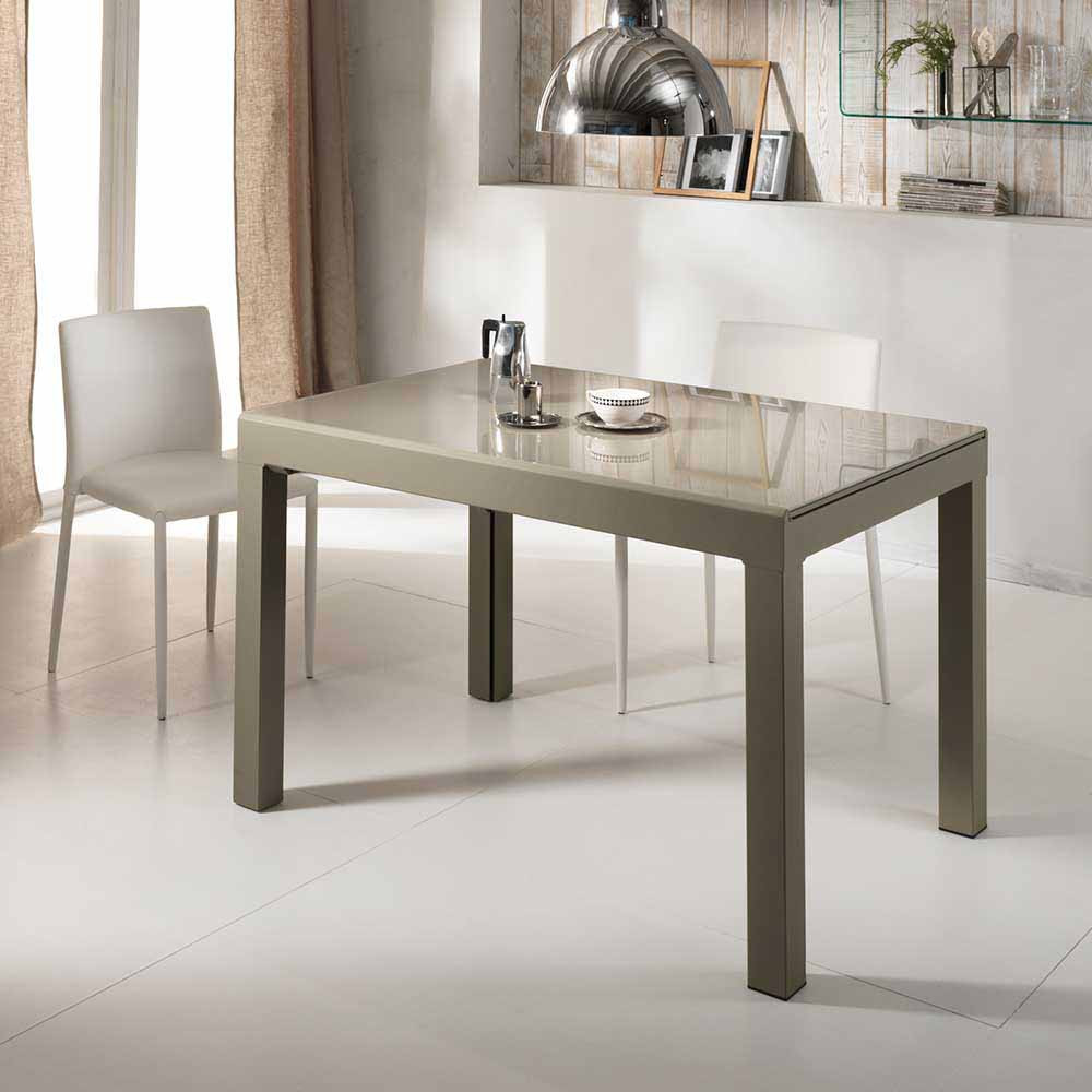 Esstisch Modern
 XL Esstisch Jarah in Beige Glas modern