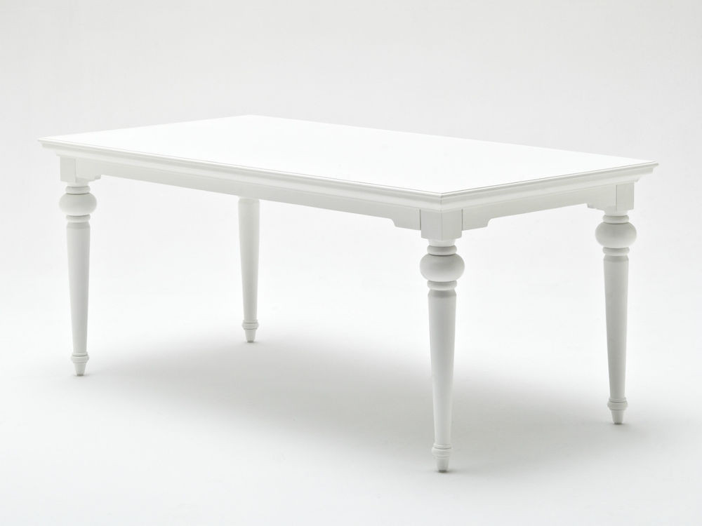 Esstisch Vintage
 KARL Esstisch weiß antik Landhausstil weißer Tisch