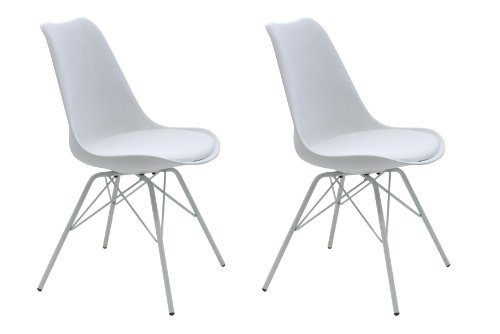 Esszimmerstühle Weiß
 designbotschaft Messina Stuhlset Weiß Esszimmerstühle