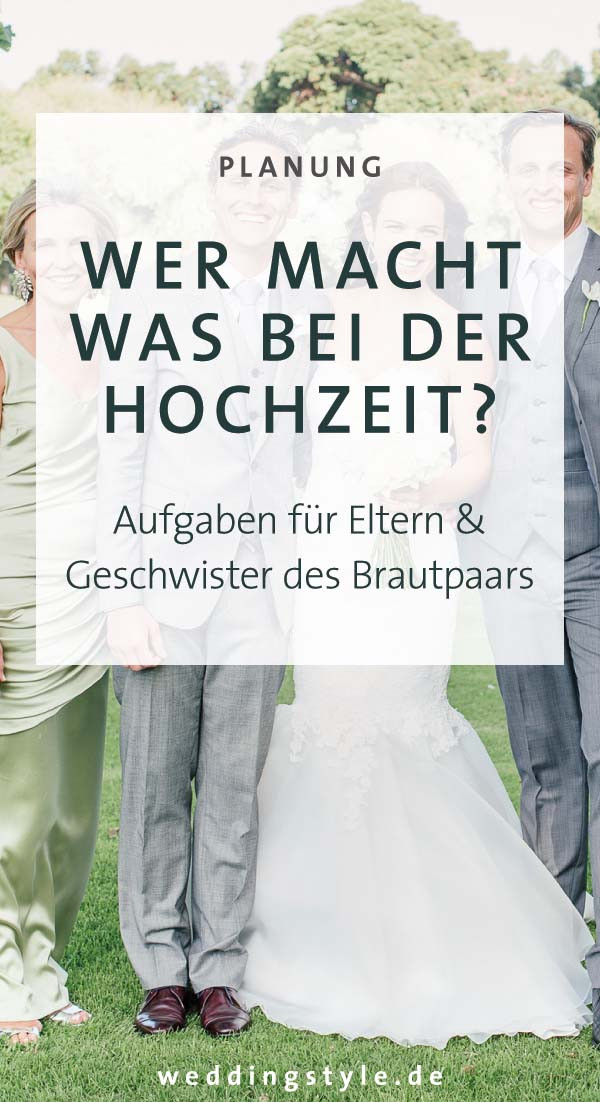 Eurer Hochzeit
 Aufgabenverteilung Wer macht was bei eurer Hochzeit