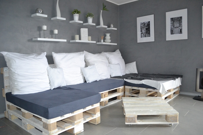 Europaletten Couch
 Paletten Sofa selber bauen – wirklich so einfach