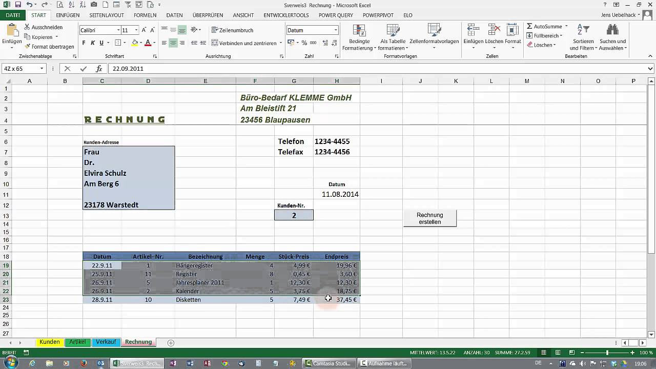 Excel Tabelle Erstellen
 Excel Tabellen SVerweis Spezialfilter Makros