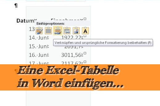 Excel Tabelle In Word Einfügen
 Eine Excel Tabelle in Word einfügen – Ganz einfach – GIGA