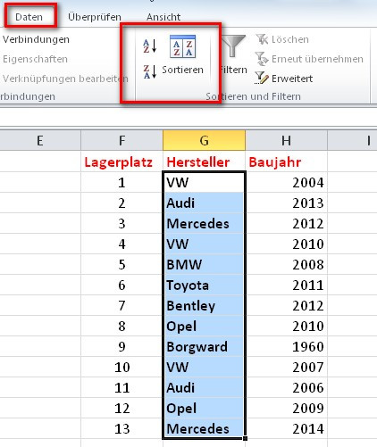 Excel Tabelle Sortieren
 Daten in Excel sortieren und Tabellen ordnen – So geht’s