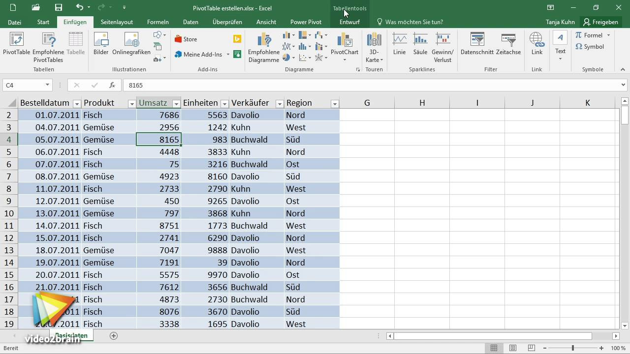 Excell Tabelle
 Excel 2016 Pivot Tabellen Tutorial Pivot Tabelle