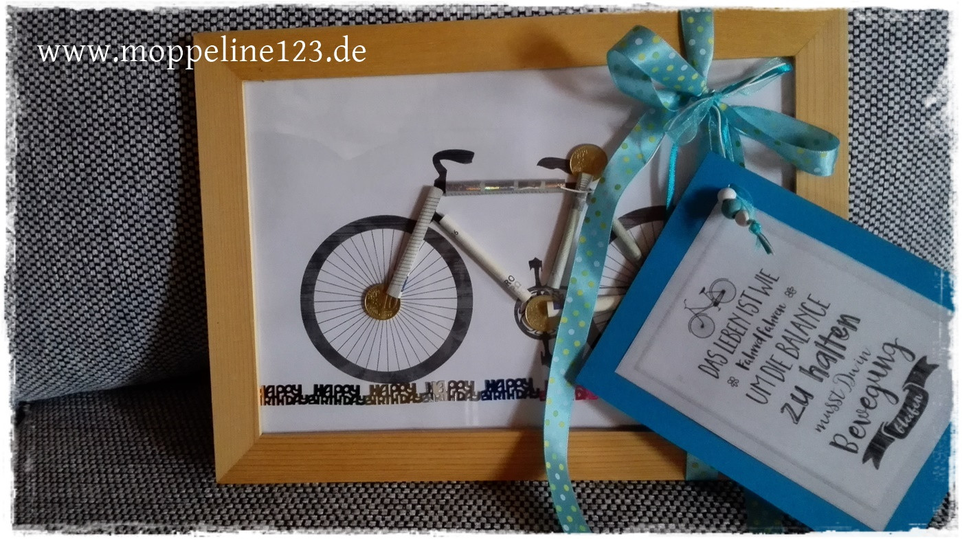 Fahrrad Geschenke
 moppeline123 Selbstgemacht Geldgeschenk Fahrrad