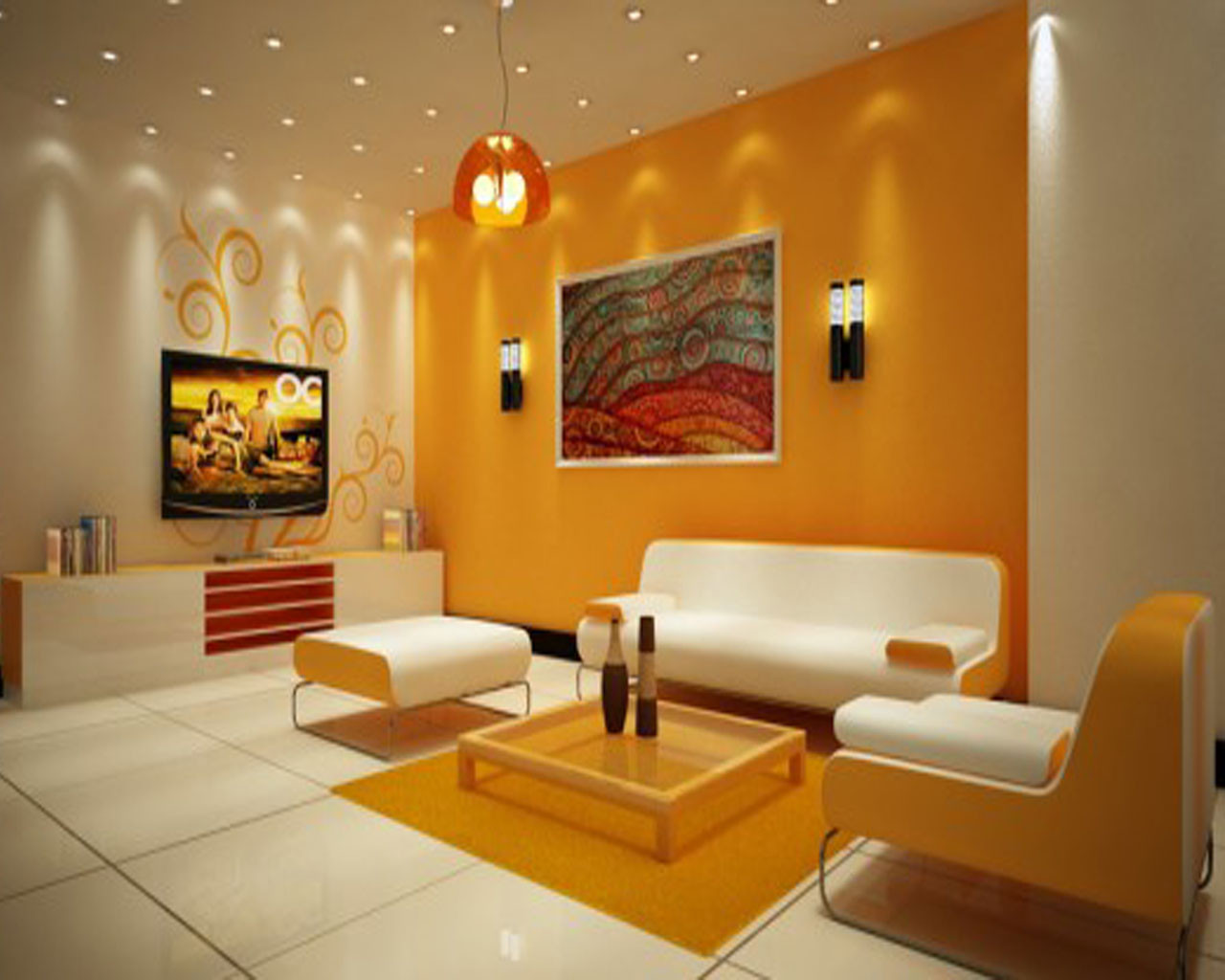 Farbgestaltung Wohnzimmer
 Gelbe Wand 20 Ideen für gelbe Farbgestaltung fresHouse