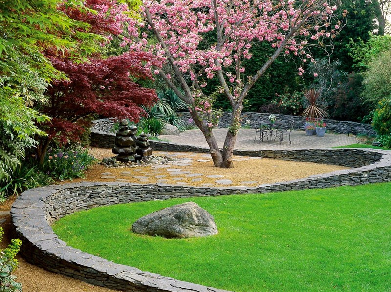 Feng Shui Garten
 Steinmauer im Garten bauen – Ideen für Gartenarchitektur