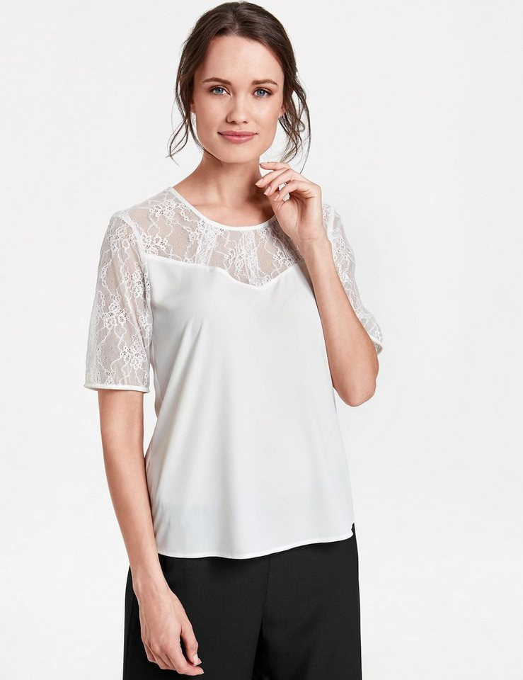 Festliche Blusen Für Hochzeit
 GERRY WEBER Bluse 1 2 Arm 1 2 Arm Bluse mit Applikation