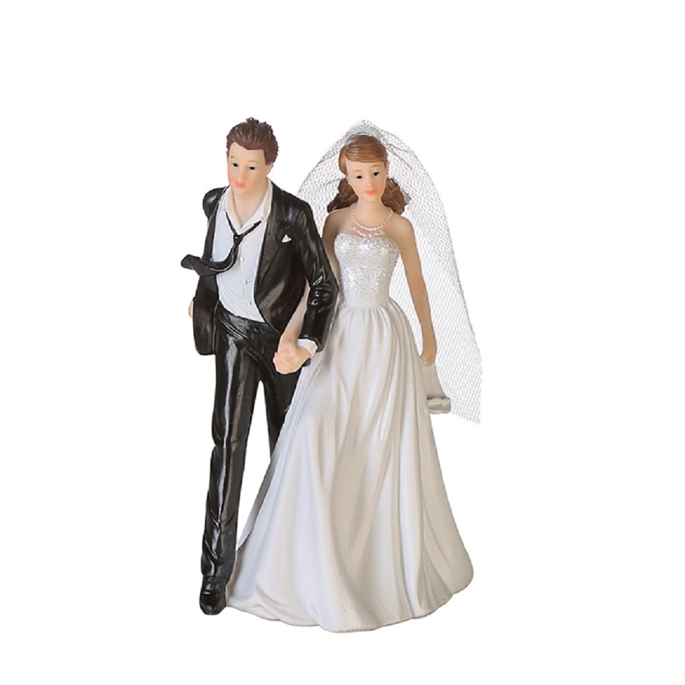 Figuren Für Hochzeitstorte
 Hochzeitsfigur Running Brautpaar Figur für Hochzeitstorte