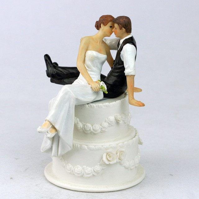 Figuren Hochzeitstorte
 Romantische Süße Umarmung Paar Hochzeit Kuchen Figuren