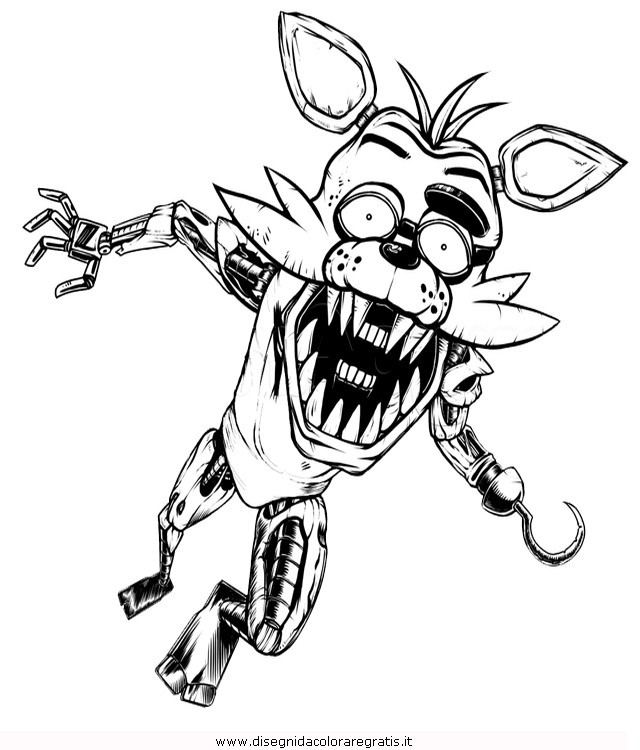 Five Nights At Freddy'S Ausmalbilder
 Disegno foxy misti da colorare