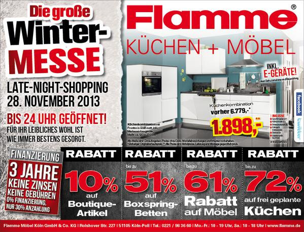 Flamme Möbel Köln
 Flamme Möbel Köln FlammeKoeln