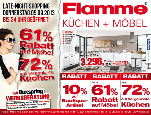 Flamme Möbel Köln
 Flamme Möbel Köln FlammeKoeln