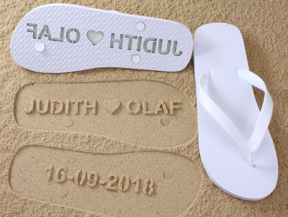 Flip Flops Hochzeit
 Accessoires Kundenspezifische Hochzeit Flip Flops