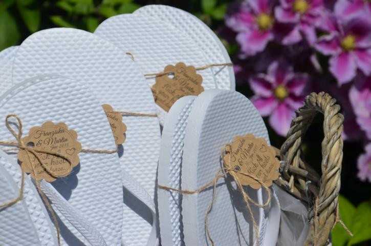 Flip Flops Hochzeit Gäste
 Flip Flop Körbe