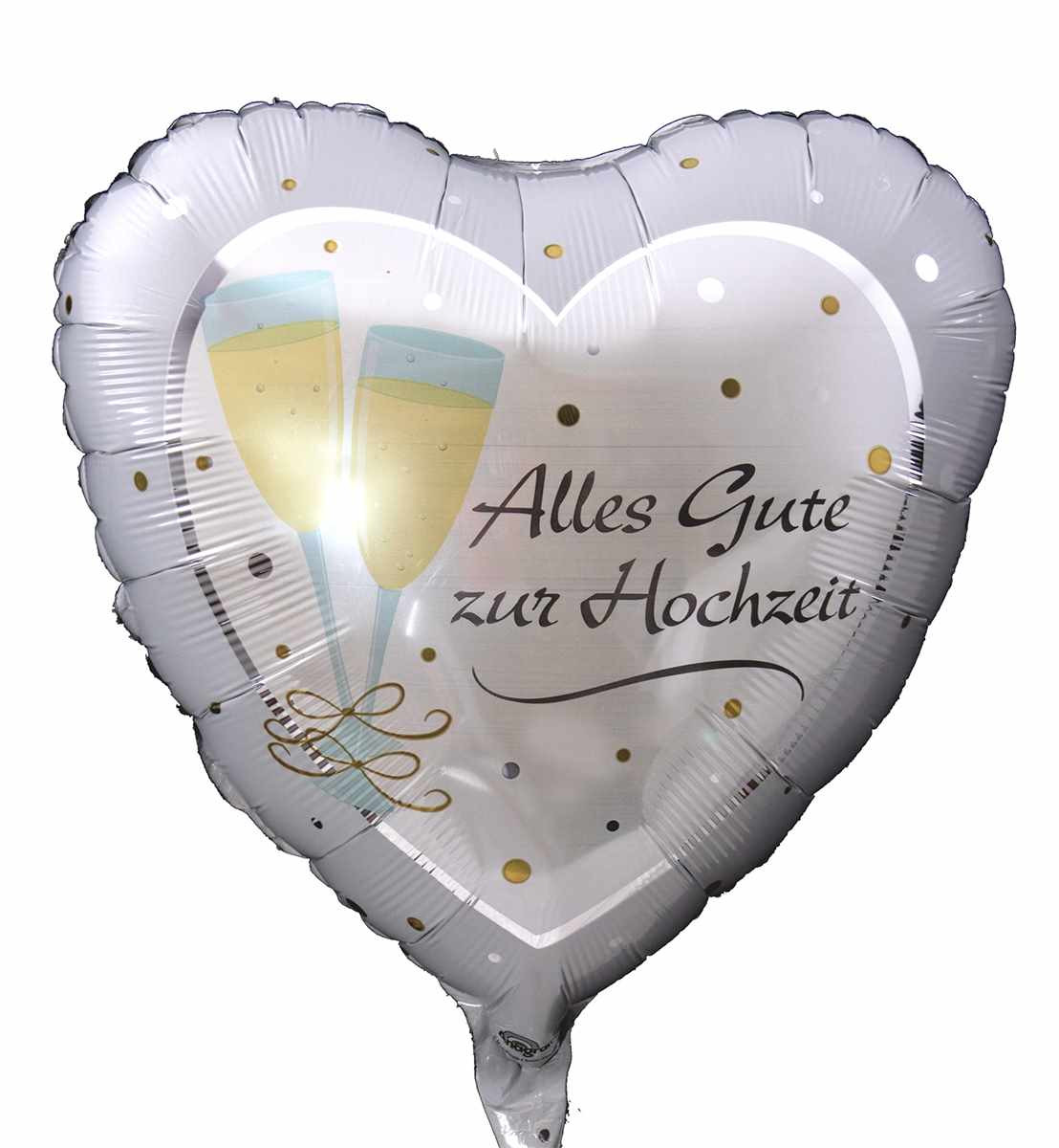 Folienballon Hochzeit
 Folienballon Herz wünscht alles Gute zur Hochzeit