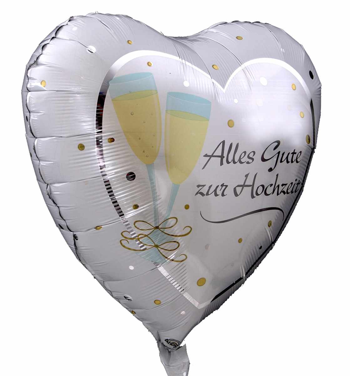 Folienballon Hochzeit
 Folienballon Herz wünscht alles Gute zur Hochzeit