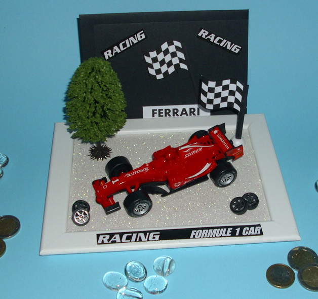 Formel 1 Geschenke
 Weiteres Geldgeschenk Gutschein 3 D Karte Formel 1