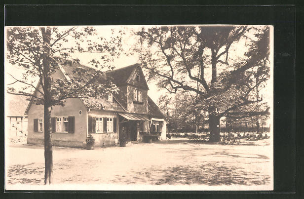 Frankfurter Haus Neu Isenburg
 Foto AK Neu Isenburg Partie am Gasthof "Frankfurter Haus