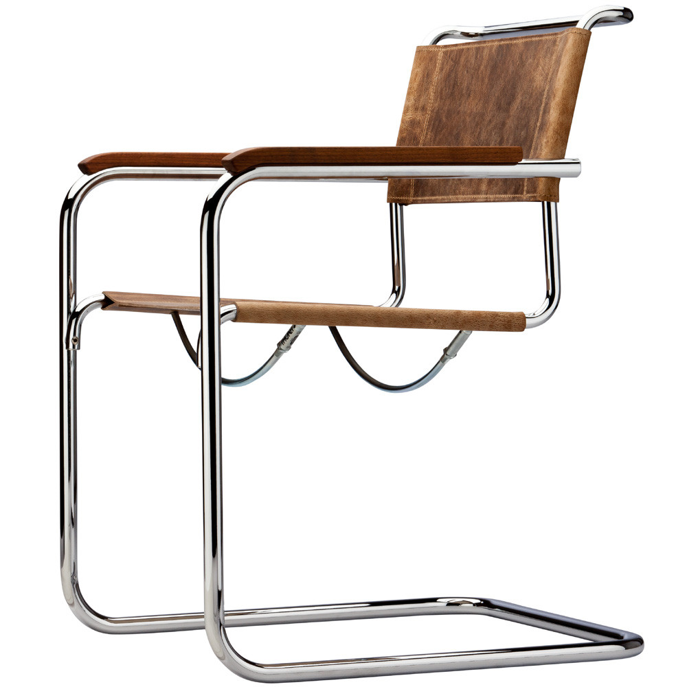 Freischwinger Stuhl
 Freischwinger Stuhl Stühle Thonet Stahlrohr Bauhaus Sessel