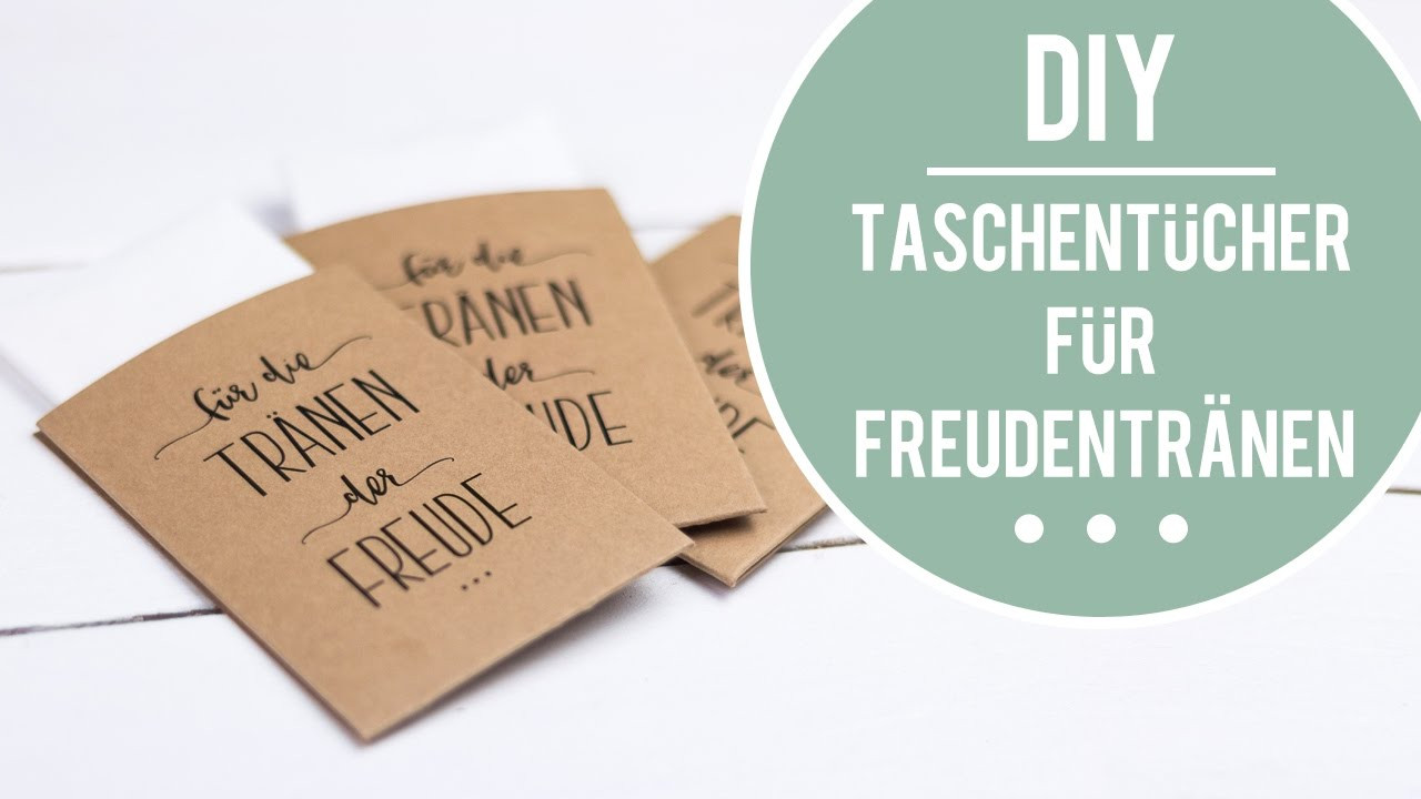 Freudentränen Taschentücher Hochzeit
 DIY Taschentücher für Freudentränen zur Hochzeit basteln