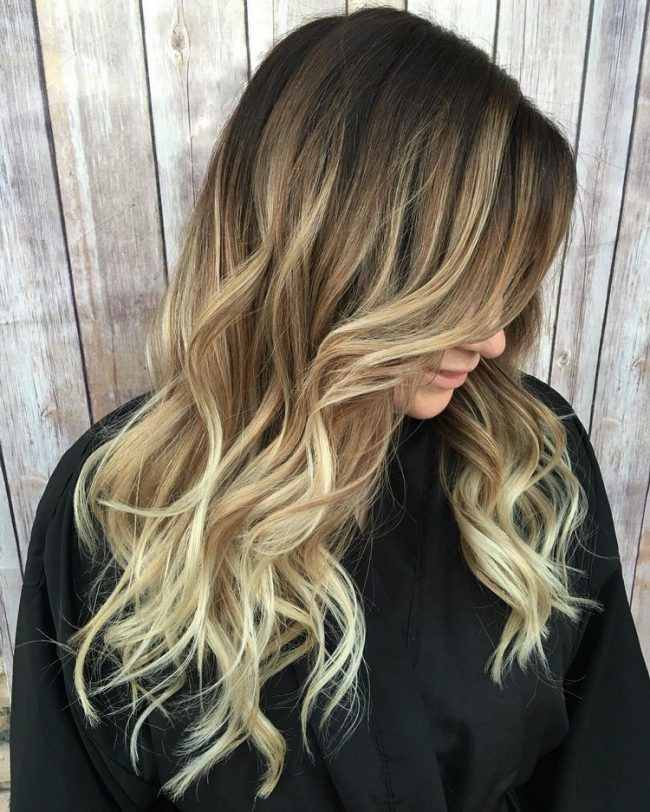 Frisuren Braun Blond
 ombre blond braun spitzen lange haare locken