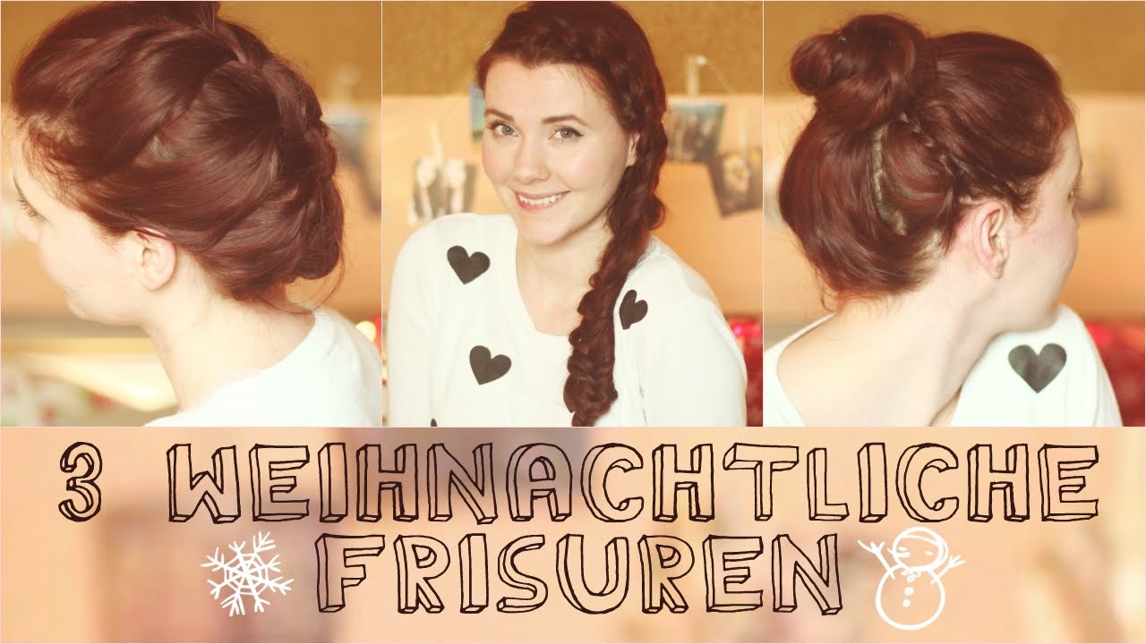 Frisuren Weihnachten
 3 einfache FRISUREN für WEIHNACHTEN den WINTER I