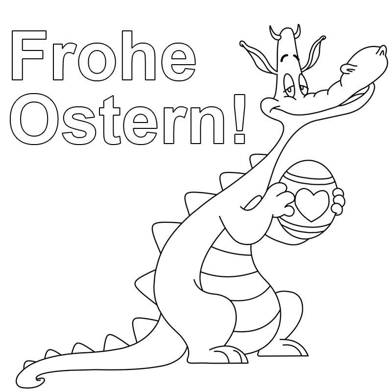 Frohe Ostern Ausmalbilder
 Kostenlose Malvorlage Ostern Ostergrüße zum Ausmalen