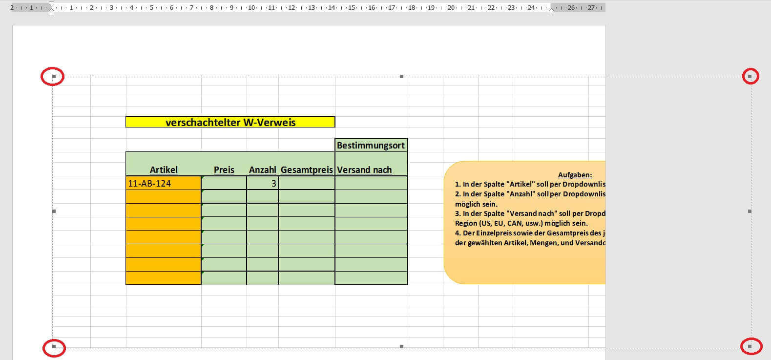 Fruchthöhle Größe Tabelle
 Wie Sie Excel Tabellen in Word einfügen und dynamisch